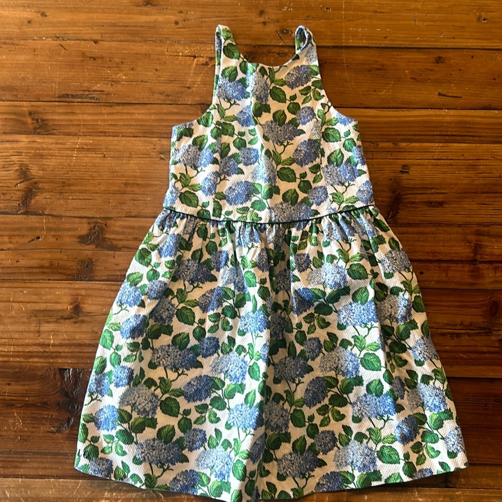 Ralph Lauren Blue and Green Floral Kids Casual Dress